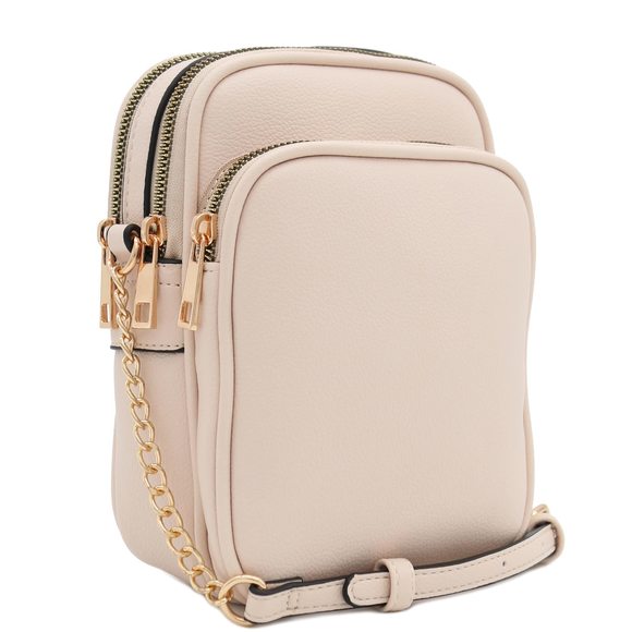 Multi Pocket Pu Leather Casual Crossbody Bag With Adjustable StrapNude One :D - Picture 1 of 7